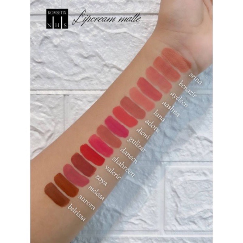 Komsetix NHS / Lipcream Matte by NHS 3in 1 / Lipcream 19 Shade Original 2.5gr