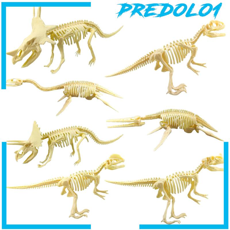 7Pcs Realistic Dinosaur Skeleton Toys Assorted Bones Figures Toys Gifts