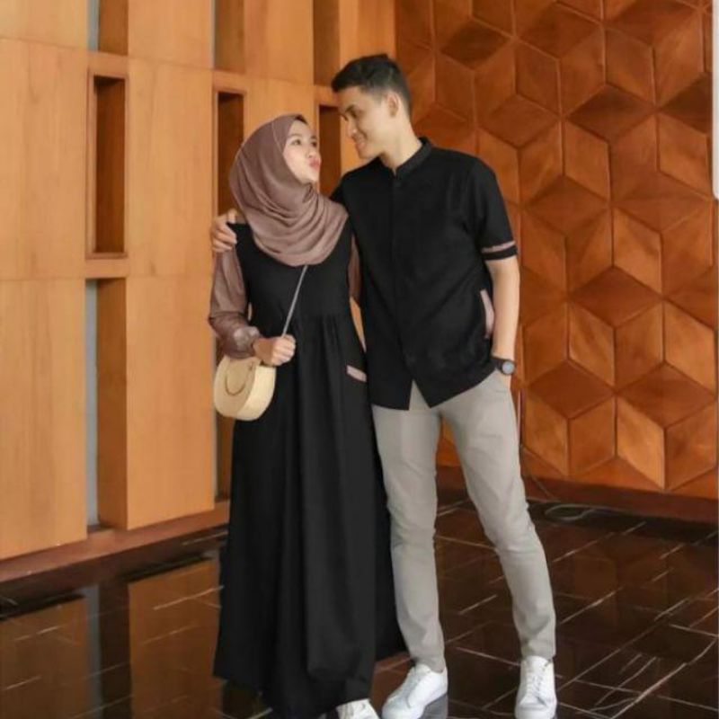 Gamis couple asdf coupel muslim jumbo LD 120  L XL XXL dress couple gamis LD 100 110 120 Gamis caupel terbaru gamis syari set gamis pasangan cewe cowo Farel