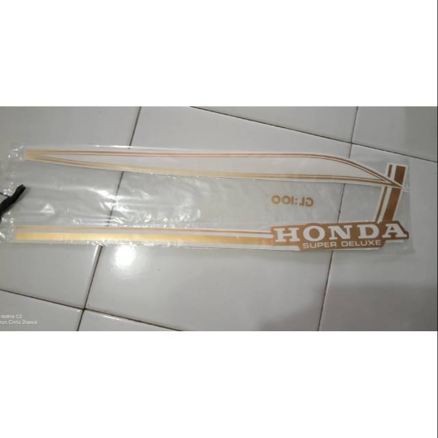 Striping GL 100 PUTIH-sticker honda gl 100
