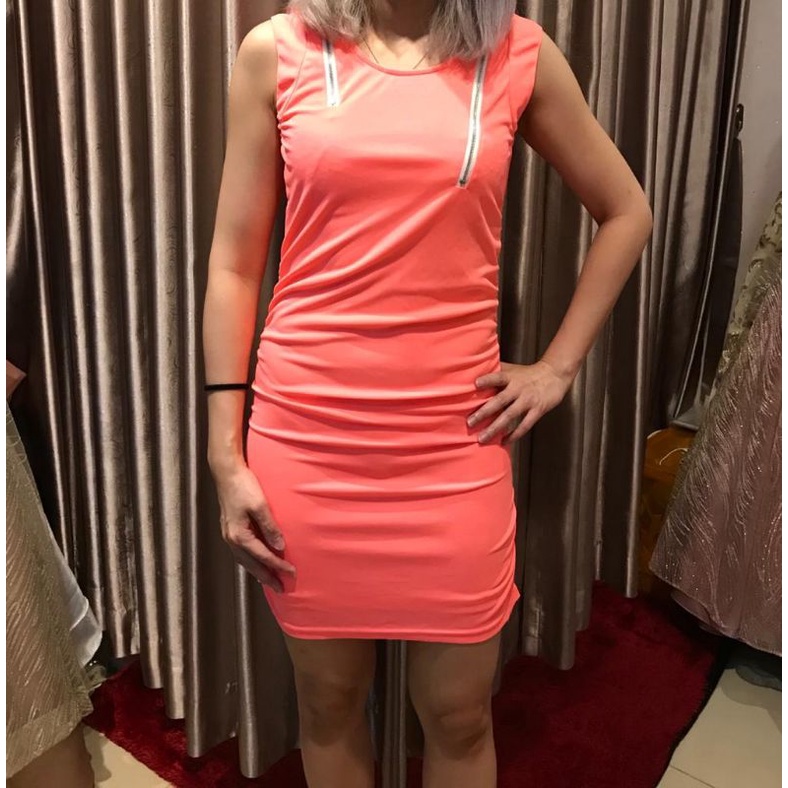 Dress mini sexy peach