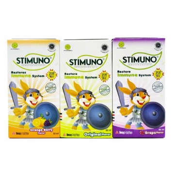 Stimuno Syrup 60ml & 100ml Rasa Original, Jeruk dan Anggur / SUPLEMEN DAYA TAHAN TUBUH ANAK