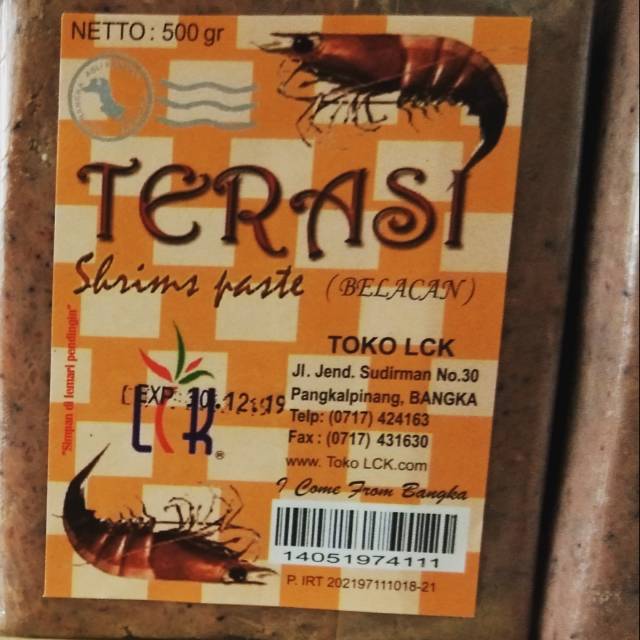 

Terasi bangka ukuran 500 grm