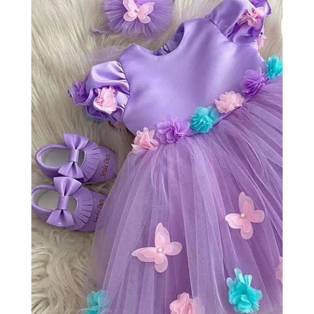 gaun butterflay dress bayi neychan new model