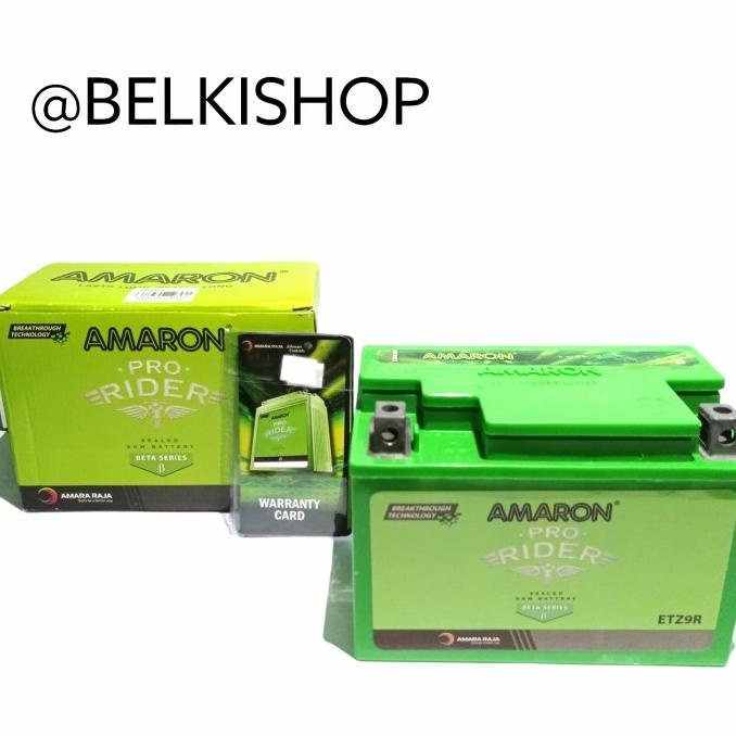 Aki Motor Kawasaki Ninja 250 FI ETZ9R/YTX9A-BS AMARON AKI KERING 8Ah belk11 Segera Dapatkan