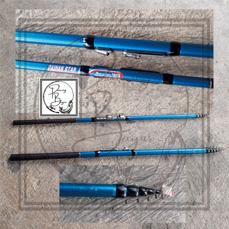 Joran Pancing Tegek Daihan Star 360 Fiber Set Kolong Murah Original
