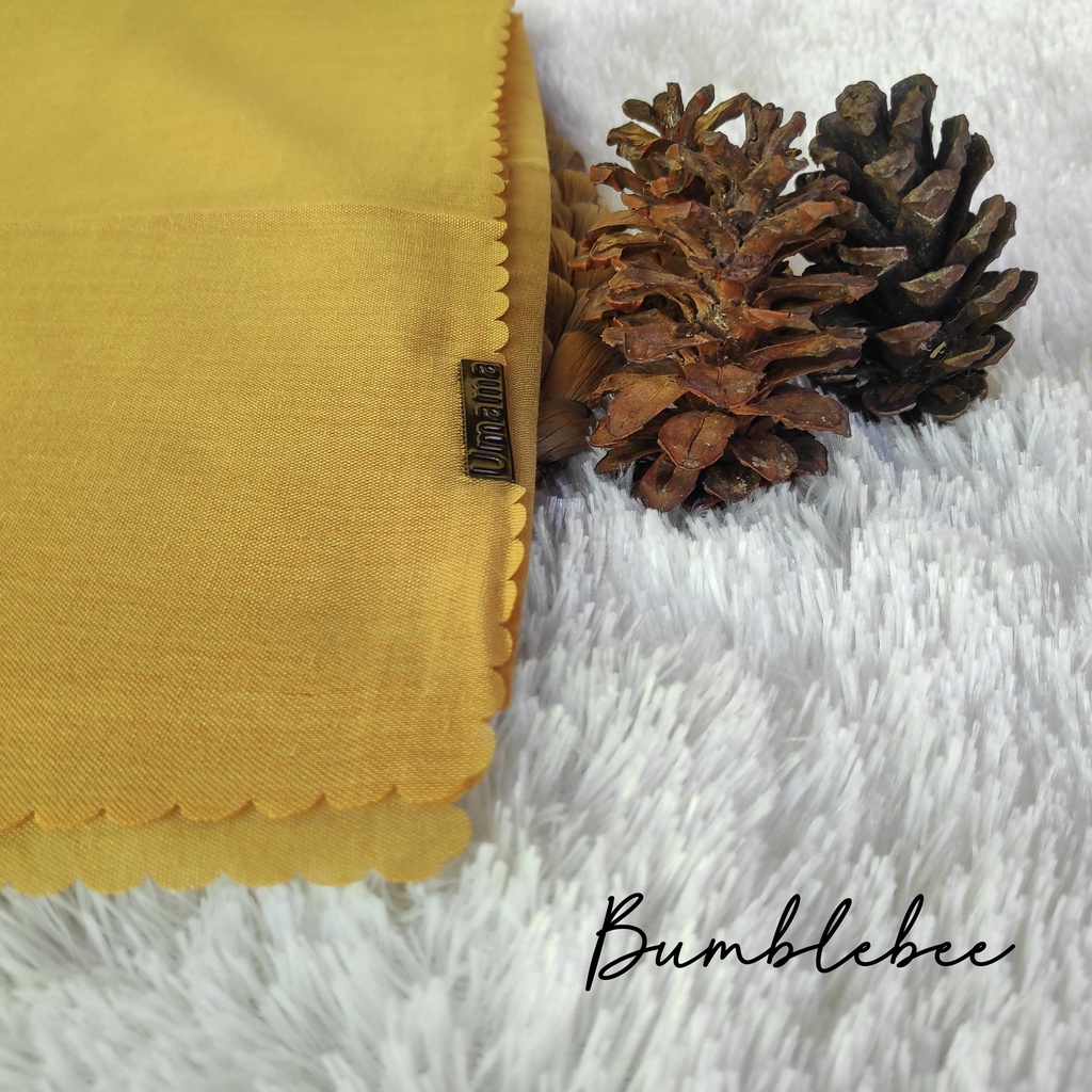 HIJAB SEGI EMPAT VOAL UMAMA LC, JILBAB LASERCUT, VOAL UMAMA, SEGI EMPAT VOAL-Bumblebee