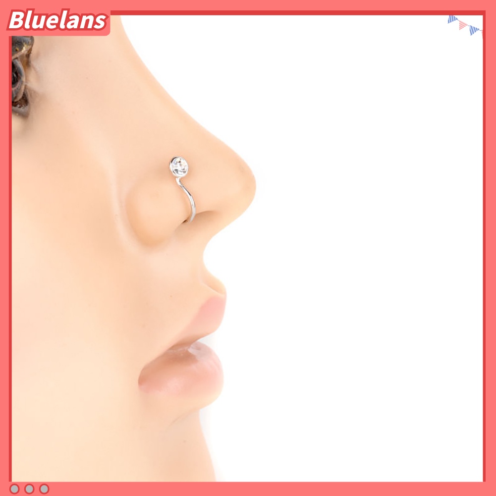 Bluelans Fashion No-piercing Ear Lip Hoop Ring Women Chic Fake Nose Clip Jewelry