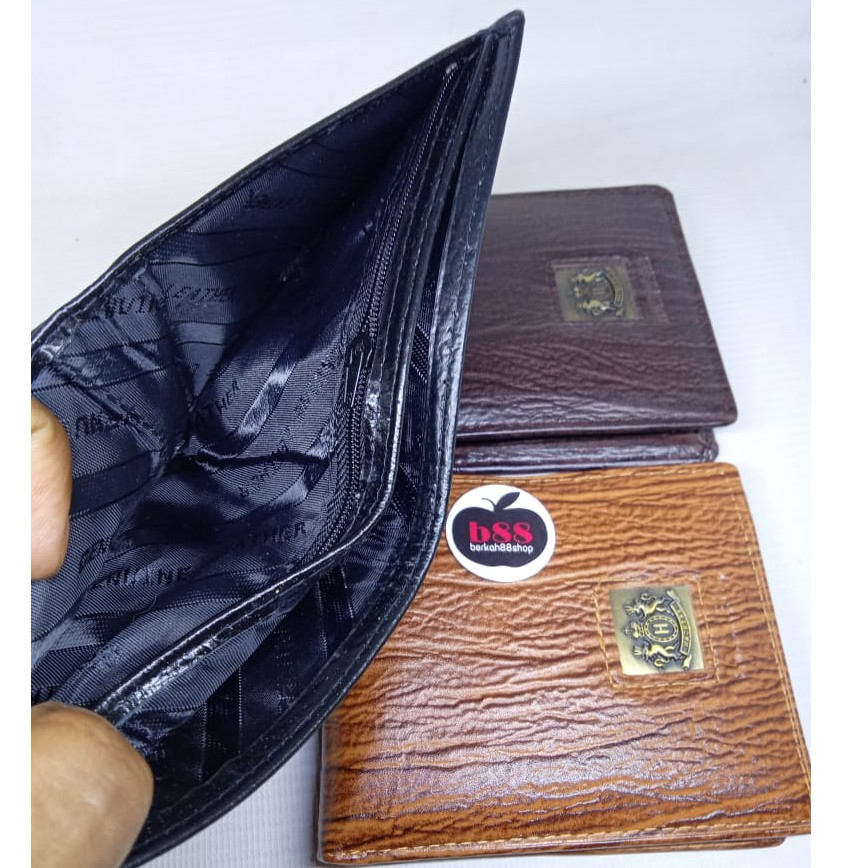DOMPET KULIT ASLI COWO PRIA TIDUR LIPAT MOTIF SERAT KAYU HACKER MURAH