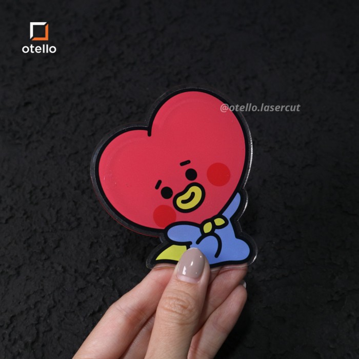 Pocket Mirror Akrilik Baby BT21 Cermin Make Up Kecil Kaca Rias Acrylic