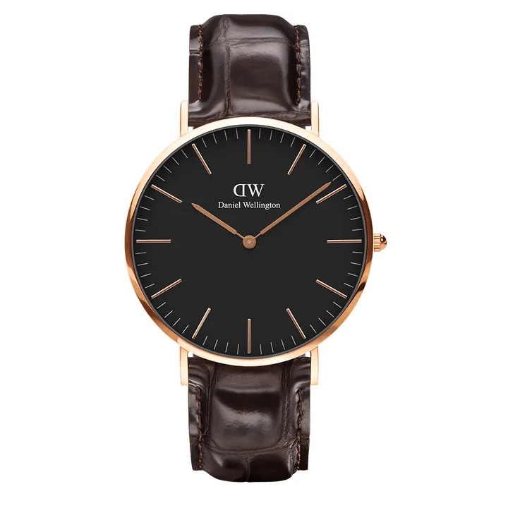 Jam Tangan Pria | ORIGINAL | Daniel Wellington Classic Black York Rosegold