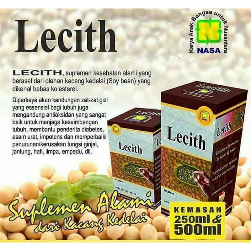 LECITHIN NASA_OBAT KOLESTEROL DAN DIABETES_KEMASAN 250 Ml & 500 Ml