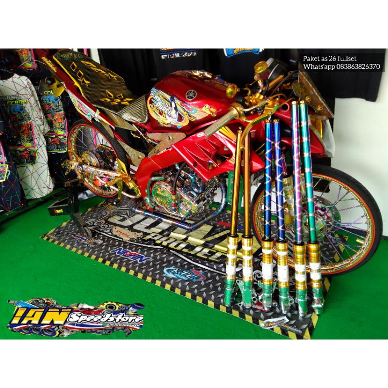 paketan as 26 as blue xxx, Rainbow xx, gold+bottom bubut+ttp probolt +isian sok