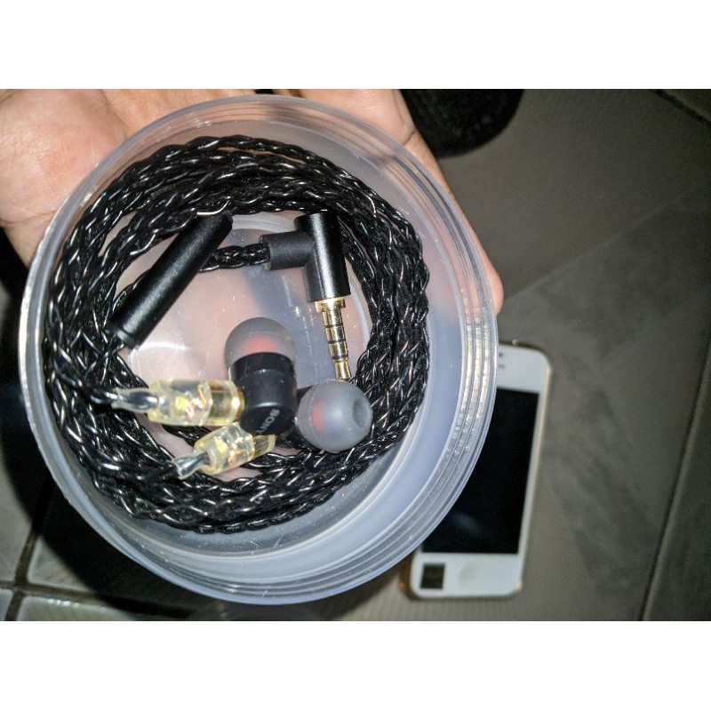 sony mh750 mmcx + kabel jcally with mic