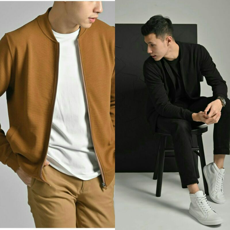 OTTOMAN BOMBER JACKET BY MALE / BABY CANVAS BOMBER BY MALE