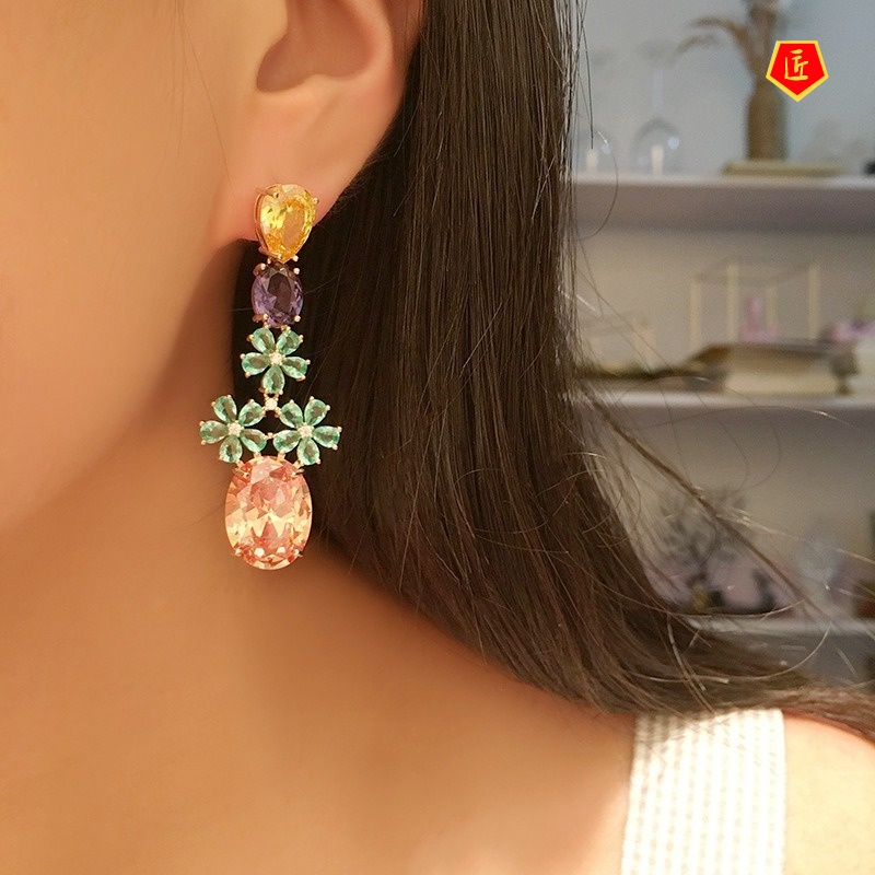 [Ready Stock]New Personality Stylish Flower Earrings