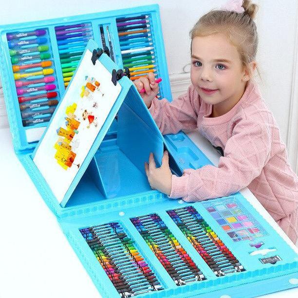 

Cuci Gudang Awal Tahun Crayon Anak Set Isi 208 Pcs Alat Lukis Anak Set Pensil Warna Pink - Biru Muda