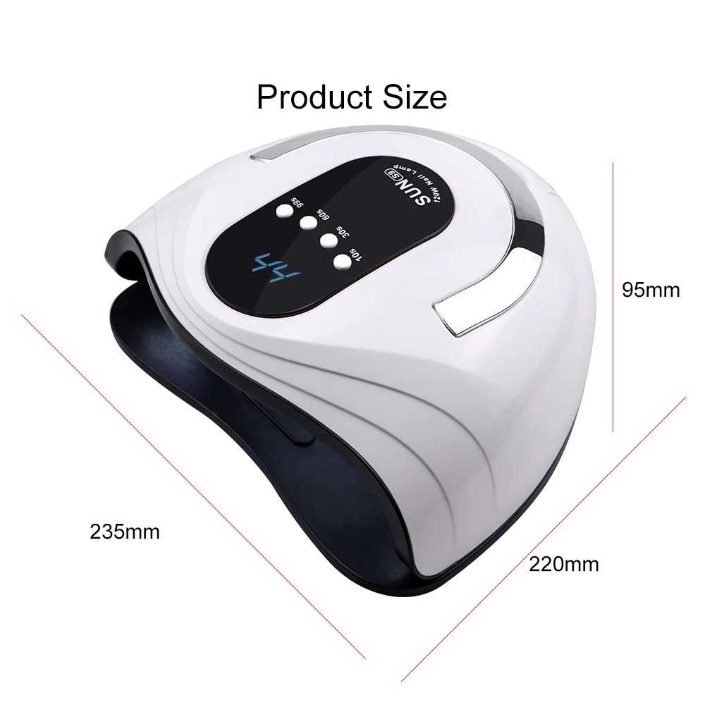 GROSIR_IJ -RainSolid Pengering Kutek Kuku UV LED Nail Dryer 42 LED 120W