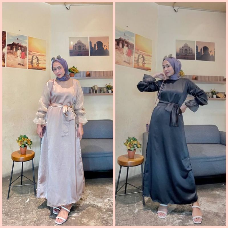 ZEA DRESS | Outfit Kondangan | Dress Panjang Tali | Ootd Bridesmaid