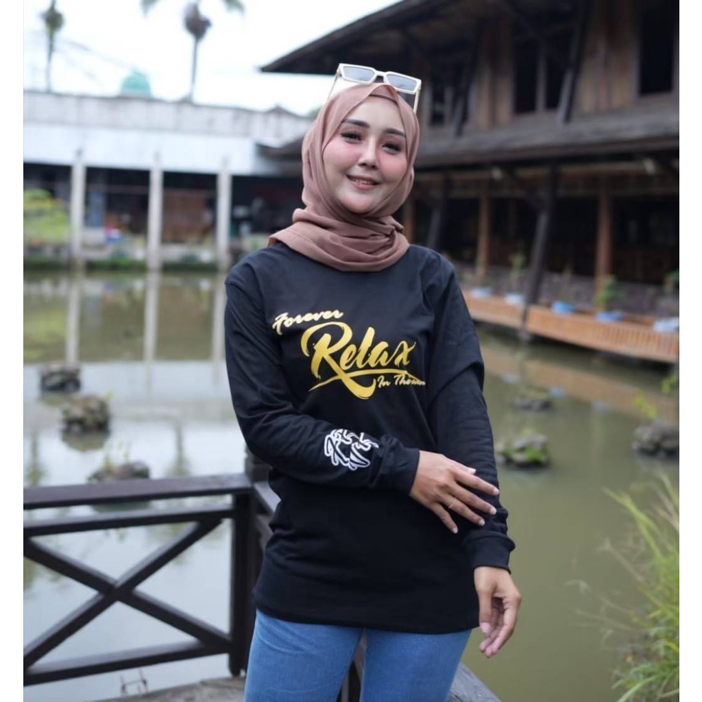 Kaos wanita lengan panjang/kaos wanita jumbo adem/kaos wanita lengan panjang