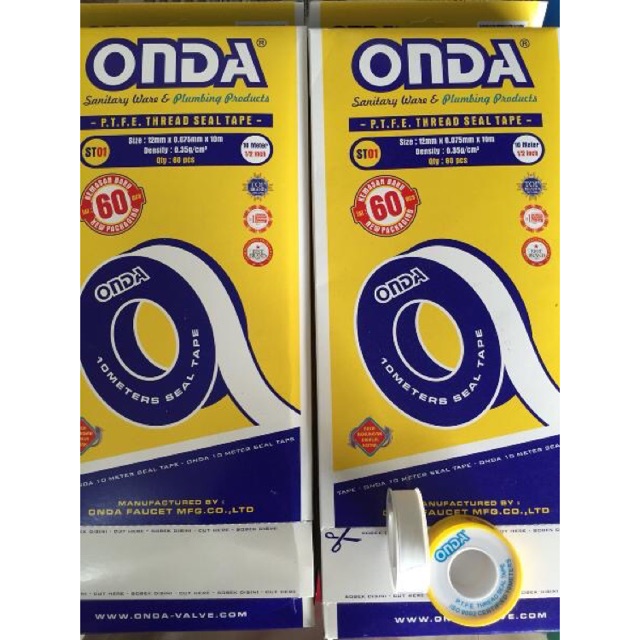 SEALTAPE ONDA. HIGH QUALITY Lebih Tebal, Isi Lebih Panjang (10mtr), Tahan Lama, TIdak cepat rapuh.