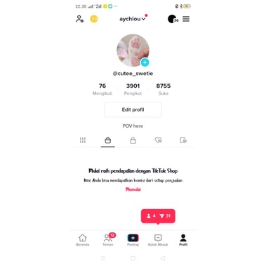 Akun tik tok followers real