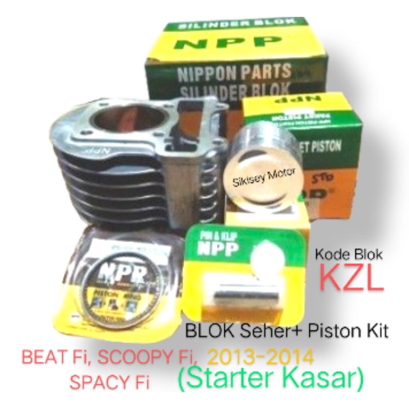 BLOK SEHER BEAT Fi 2013 (Starter Kasar) + PISTON KIT.