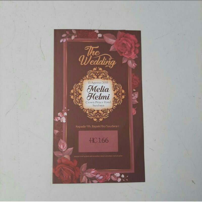blangko undangan pernikahan HC 166