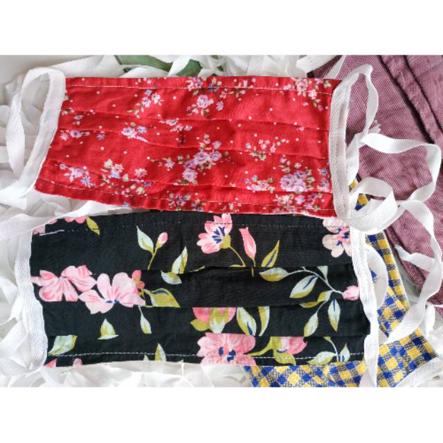 Masker kain masker hijab 2 lapis katun tidak panas