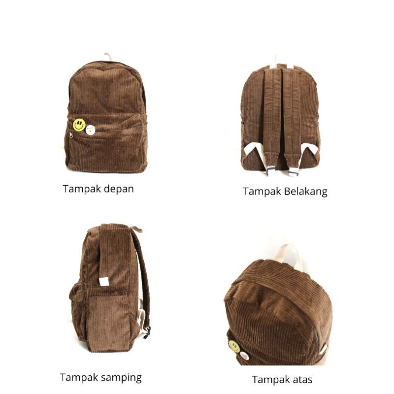 Celah Langit Hooriya Corduroy l Tas Ransel Corduroy