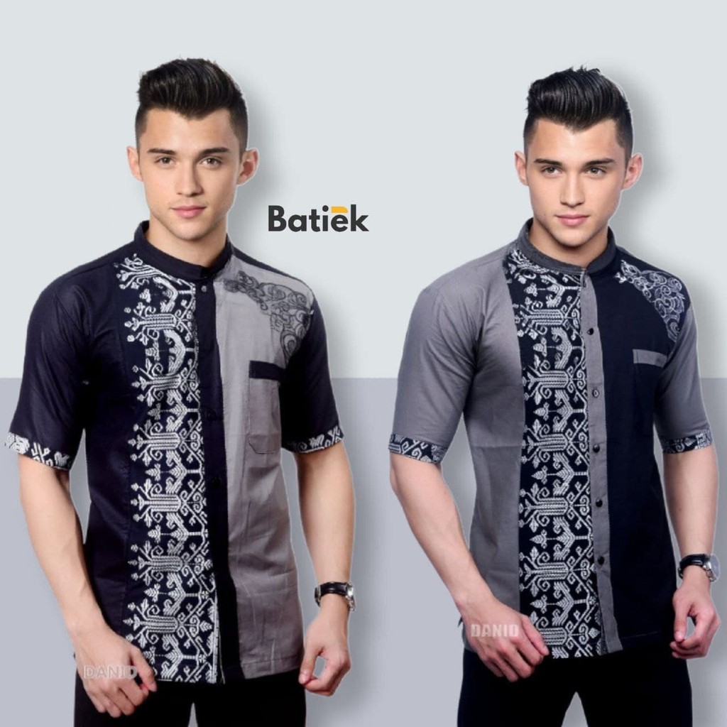 [BATIKPANDAWA] FASHION MULISM ATASAN MULISM PRIA BAJU KOKO BORDIR PRADA TERLARIS ANS67 [ISBY BATIK]