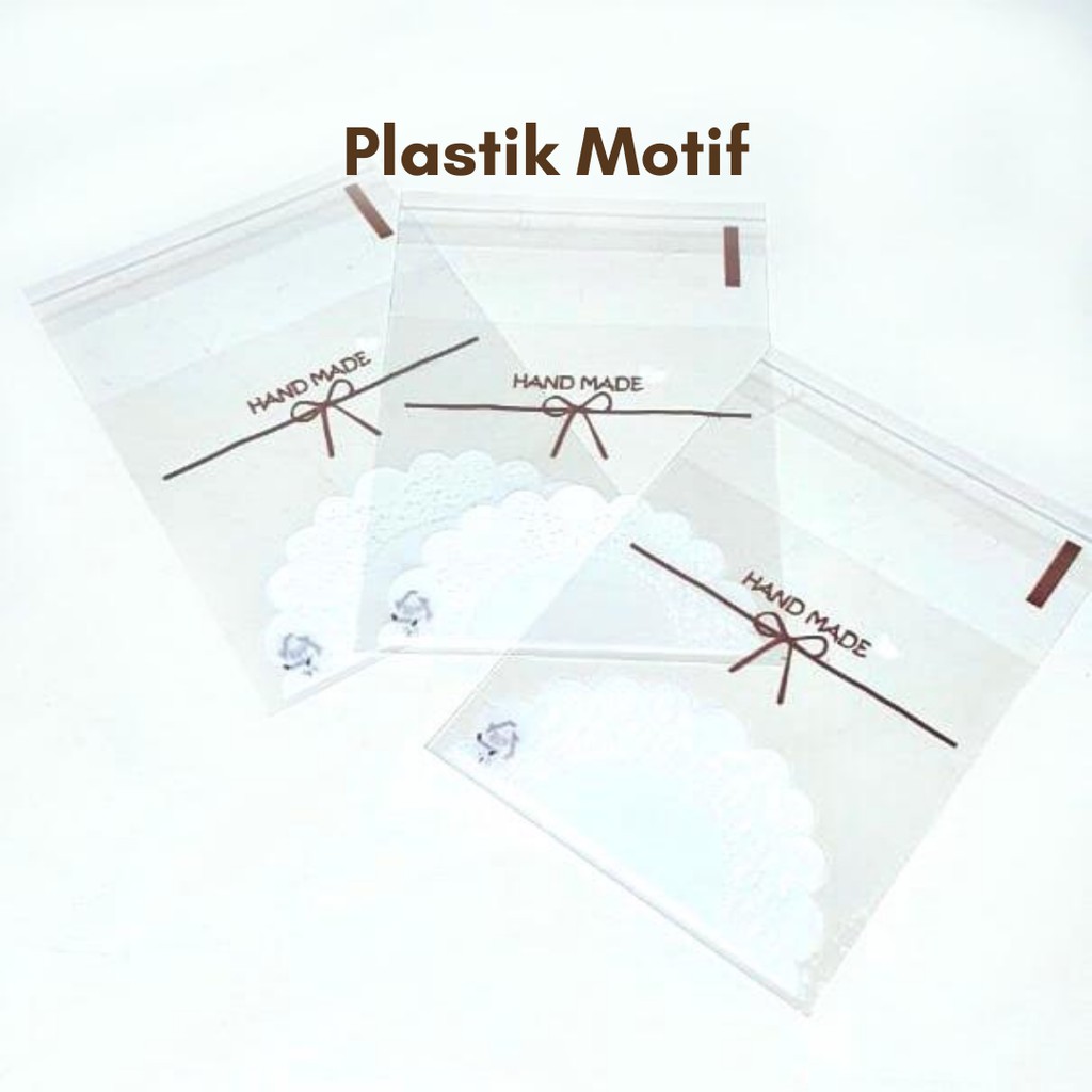 Plastik Motif/ Kantong Permen Lace/ Plastik Hiasan (10 PCS)