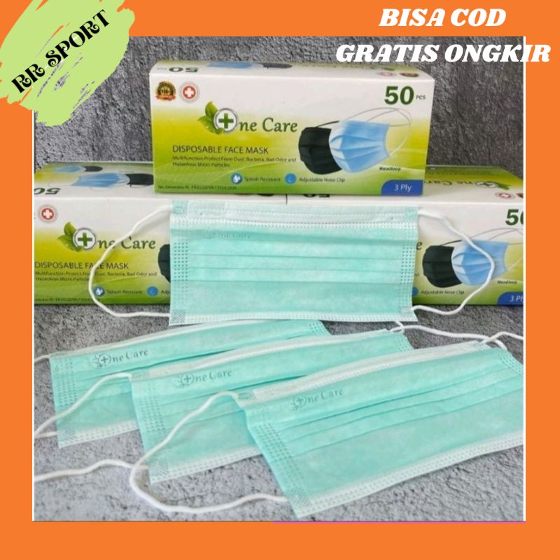 Masker One Care 3 Ply Ecer Satuan / Masker Ecer / Masker One Care / Masker 3 Ply /  Masker Care / Ma
