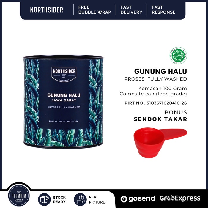 

ds011css Biji Kopi Arabika Gunung Halu Washed - 100Gr Northsider Coffee - Biji Kopi Ds20X11