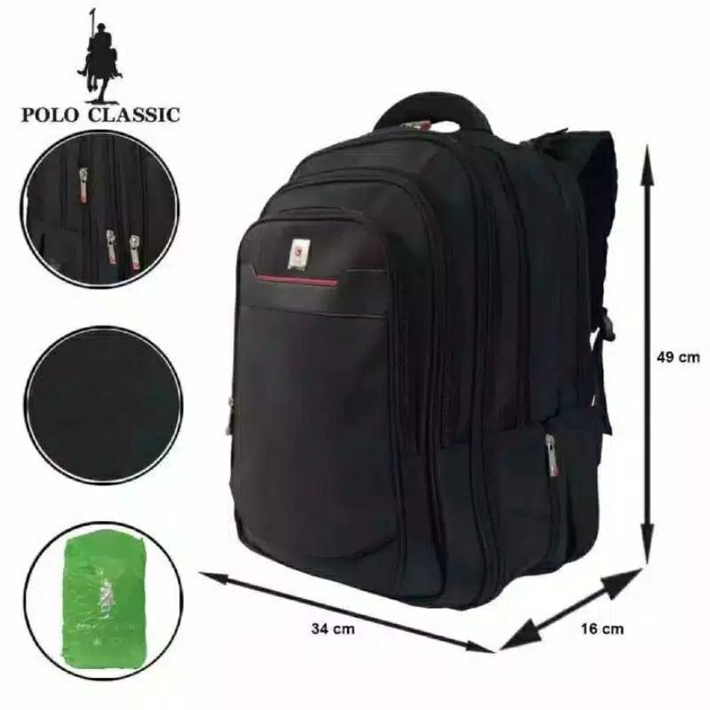 tas ransel laptop jumbo original polo classic 20in