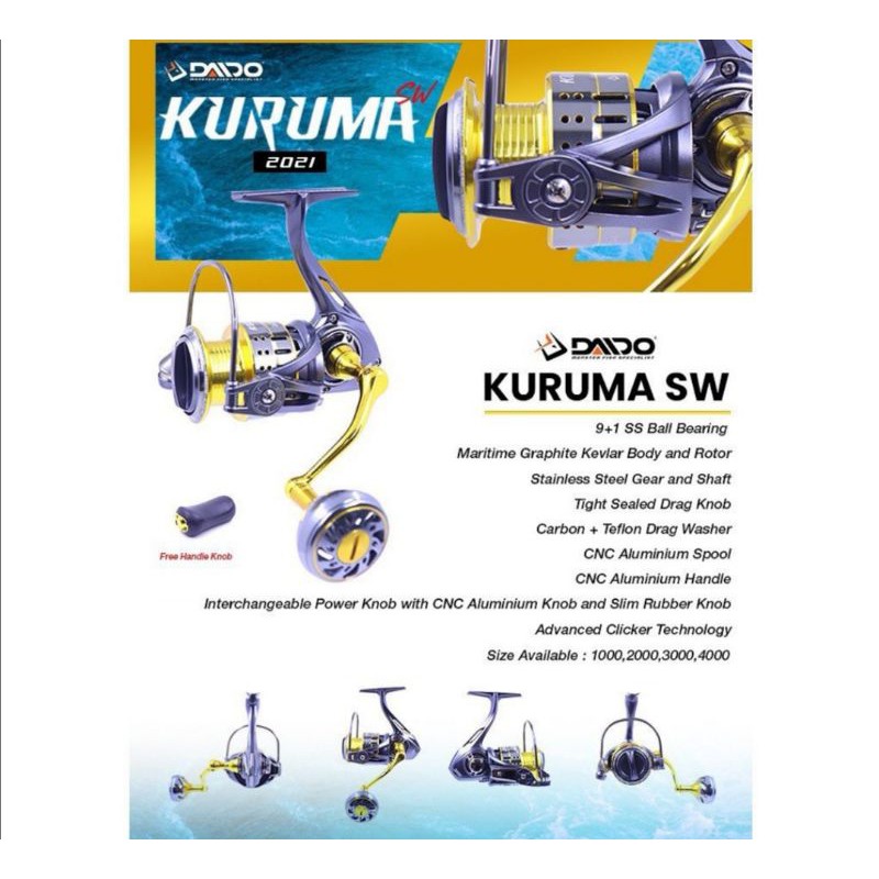 Reel Daido Kuruma 1000,2000,3000,4000 SW