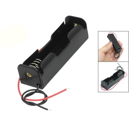 1x 18650 Battery Holder Baterai Case Box tempat Batre 3.7v 4.2v +kabel