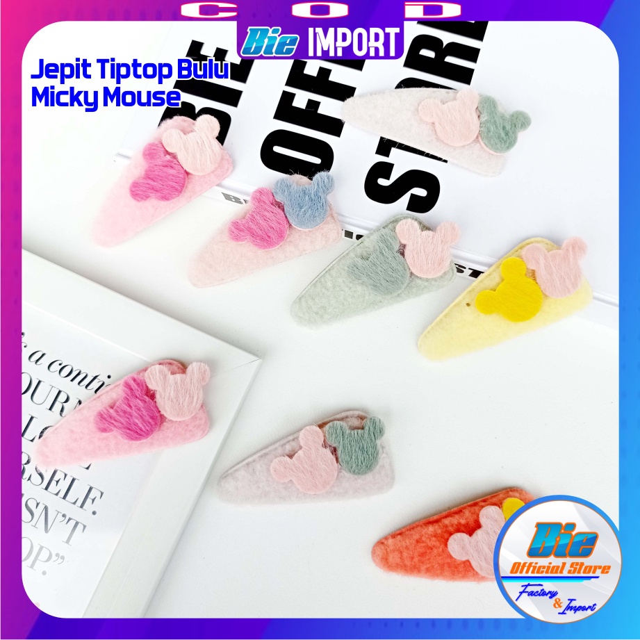 Jepit Rambut Anak Bulu Karakter Premium Impor Best Seller