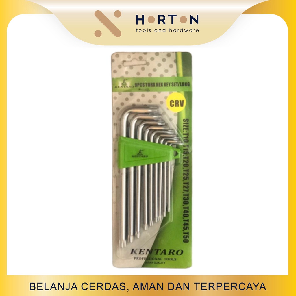 Kunci L Bintang Torx Hex Key 9 PCS Set / 9 pcs Torx Hex Key Set / Long