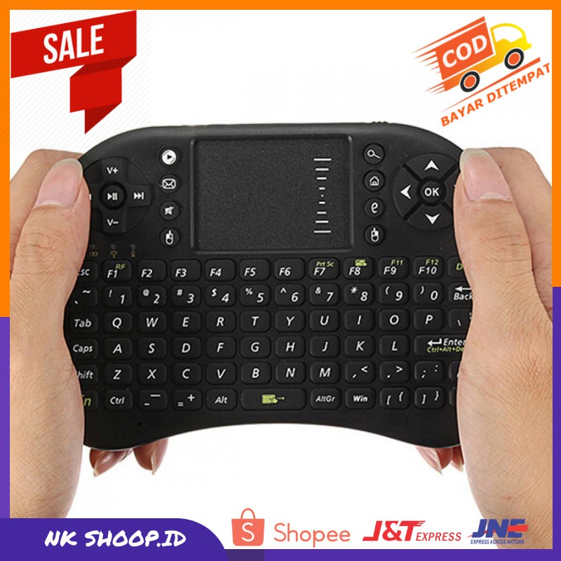 Keyboard Wireless Bluetooth  Mini 2.4GHz dengan Touch Pad &amp; Mouse - i8