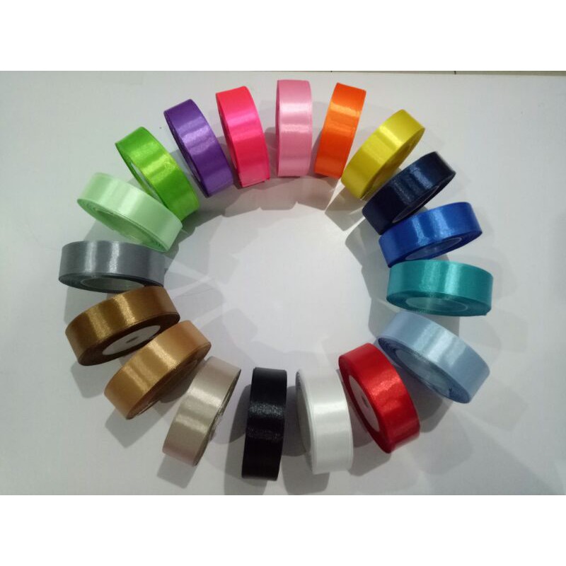 

Rollan Pita Satin 1in 1 in 1" Pita Buket Pita Kado