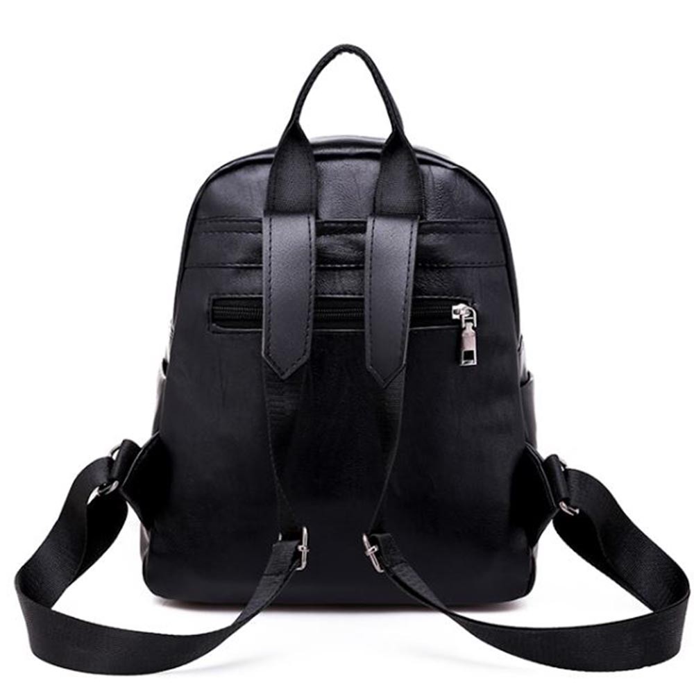 Tas Ransel Wanita Korean Fashion Sekolah Kuliah Kerja Bahan PU Leather - Backpack Fashion New Model