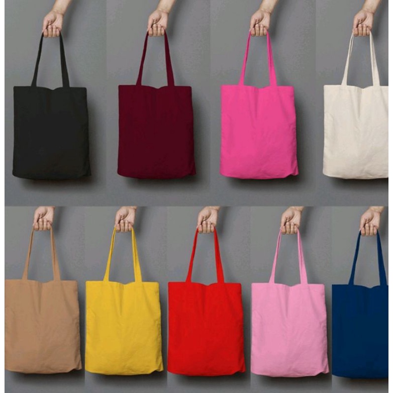 Tas wanita  tote bag totebag polos katun american drill