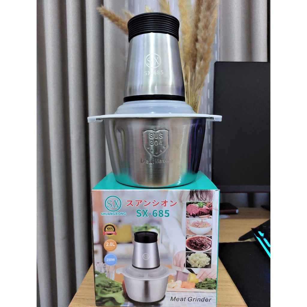 Blender Portable SX-685 Multifungsi | Blender Multifungsi Stainless Steel SX685 | Blender Daging Shuangxiong SX 685 Anti Karat | FMS