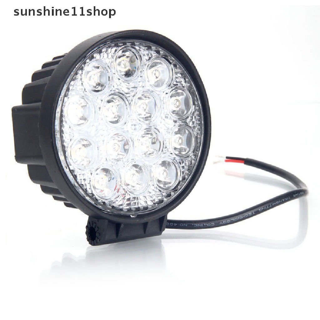 Sho 4 &quot;42W Lampu Sorot Led Bentuk Bulat Untuk Mobil Truk SUV ATV Offroad