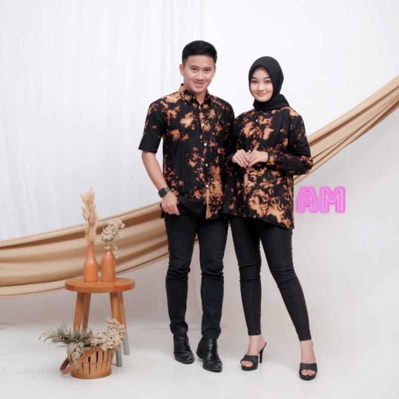 Couple kemeja Tie dye | Couple Tie dye || Couple Kemeja Korea || Couple Motif Tie dye (1set= 2pcs)
