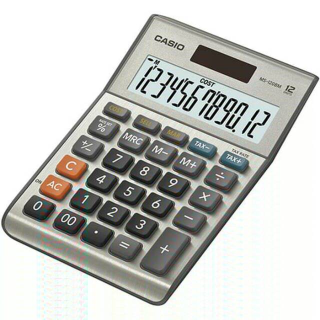 Casio Calculator MS-120BM (12 Digits) / Kalkulator Meja / Kantor