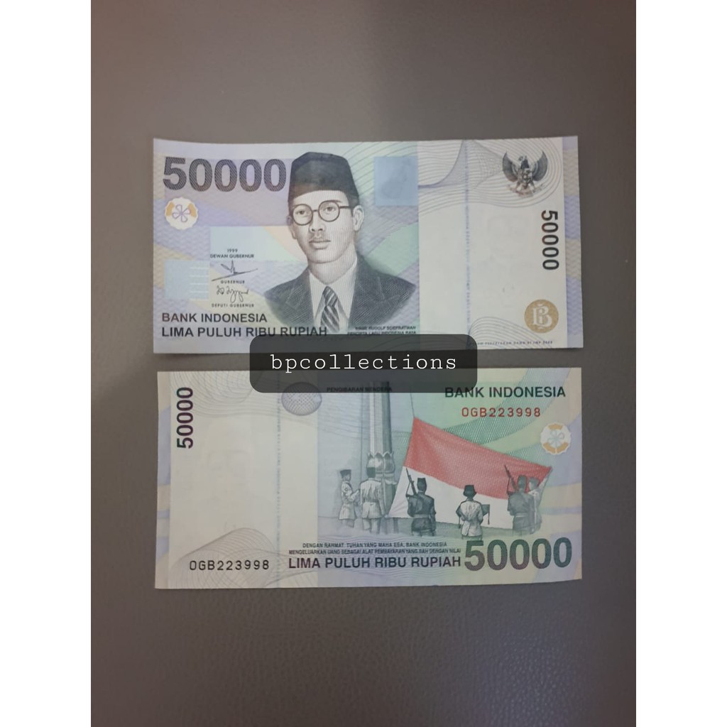 Uang Lama 50000 rupiah Wr Soepratman Supratman 1999 Uang Kertas Kuno Asli Mahar Koleksi Duit Jadul