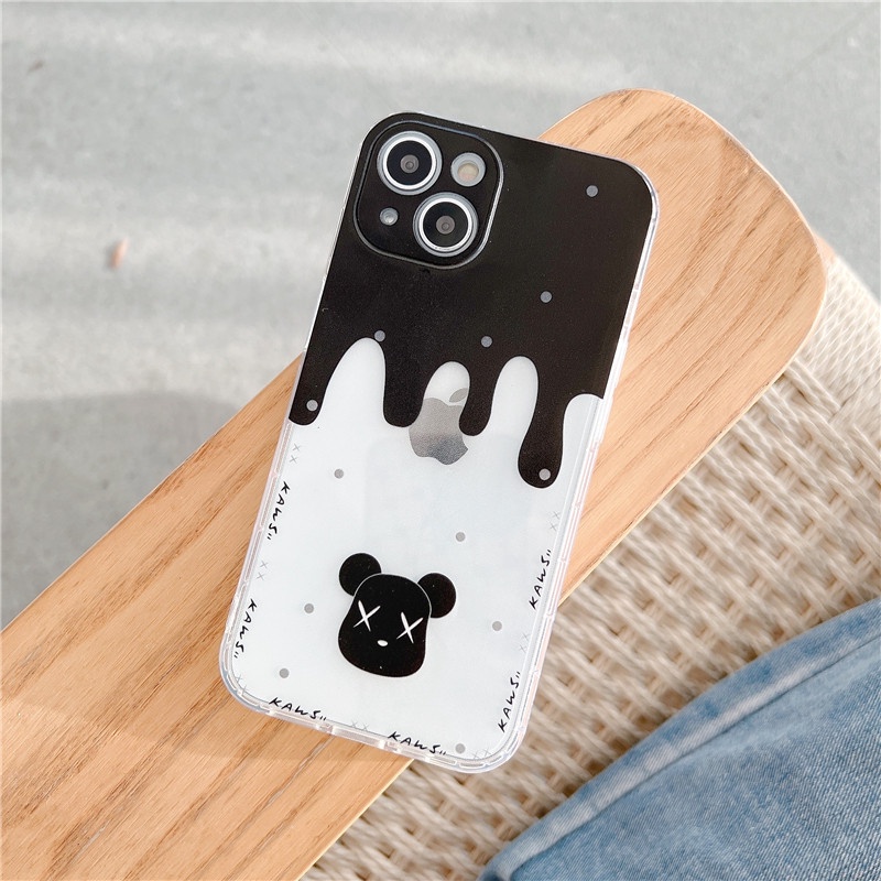 Violent bear Joint name Ape man Phone Case iPhone 11 12 13 Pro Max 7 8 Plus X XR XS transparent Straight edge Soft TPU Casing