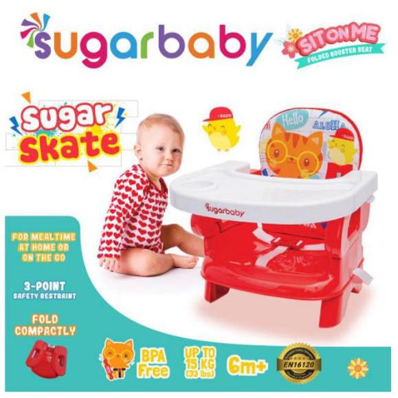 SUGAR BABY Sit On Me Folded Booster Seat Kursi Makan Bayi